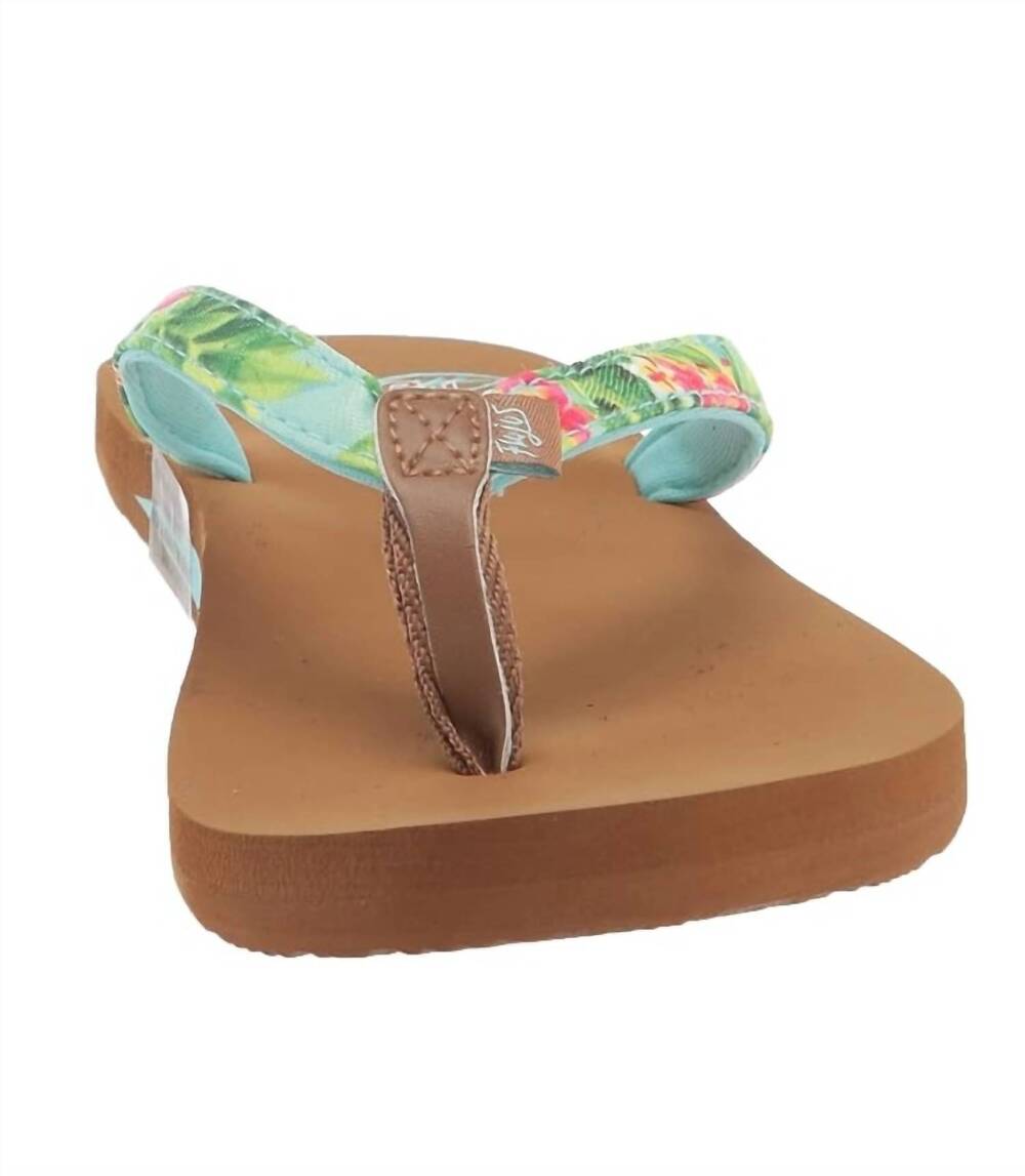 NEW FLOJOS women's keilani floral flip flop in multicolor - Picture 2 of 4